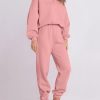 61zKARmQxrL.jpg Women 2 Piece Outfits Sweatsuit Oversized Half Zip Sweatshirt Jogger Sweatpants Tracksuit Lounge Set 2024 Clothes