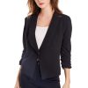 718H95tMBsL.jpg Women's Soft Stretchy Lightweight Cardigan Blazer One Button 3/4 Ruched Sleeve Business Casual Blazer Jackets
