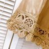 719pLrI-b3L.jpg Women’S Embroidered Lace Jacket with Pleated Skirt Set Summer Holiday Wear Hollow Out Design Two Piece Outfit