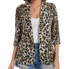 71Dxzn5j3oL.jpg Womens Chiffon Blazer 3/4 Sleeve Shawl Collar Open Front Blazers Casual Work Office Cardigan Suit Jacket