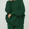 71GJQOIAvjL.jpg Women 2 Piece Sweater Sets Long Sleeve Knit Top Matching Wide Leg Pant Knitted Sweatsuit Outfits