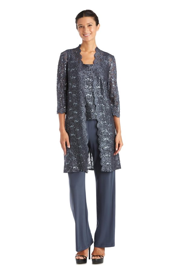 Women's Scallop Lace Duster Pant Set