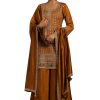 71ObNMPw-iL.jpg Women's Silk Blend Embroidery Anarkali Kurta Pant Set with Dupatta Salwar Suit Set for Women