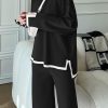 71PHo6bXwgL.jpg Women's 2 Piece Knit Sweater Set Casual Long Sleeve Pullover Wide Leg Pants Sweatsuit Tracksuit Outfit