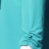 71RhrGwtnL.jpg Women's Stretch 3/4 Gathered Sleeve Open Blazer Jacket
