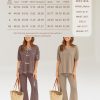 Lounge Sets for Women 2 Piece Casual Outfits Matching Sets Short Sleeve Cozy knit Tops and Elastic Waisted Pants