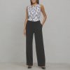 Women's Zipper Fly Stretch Wear to Work Suits Pant