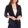 71g0rZsStvL.jpg Women's Soft Stretchy Lightweight Cardigan Blazer One Button 3/4 Ruched Sleeve Business Casual Blazer Jackets