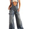 71g4yJ9NOGL.jpg Womens Denim Overalls Loose Fit Wide Leg Baggy Jeans Overalls Y2k 2025 Denim Jumpsuit