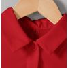 71hboka2cCL.jpg Women's Bow Back Blouse Collar Neck Button Down Vest Sleeveless Asymmetrical Split Blouse Top Tank
