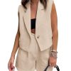 71iSs-412AL.jpg 2 Piece Sets for Women Summer Outfits Business Casual Vest and Shorts Set Lightweight Sleeveless Matching Clothes