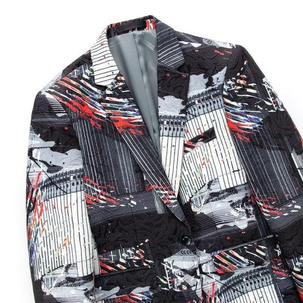 71kvgYwLBIL.jpg Men’s Spring Autumn Handmade Plaid Suit Casual Business, Stylish Lightweight Jacket for Work and Daily Wear