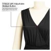 71lSZnIm90L.jpg Women's Sleeveless Deep V Neck Ruched Wide Leg Jumpsuit Long Romper Belt with Pockets