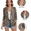 71m9pZ05yL.jpg Womens Chiffon Blazer 3/4 Sleeve Shawl Collar Open Front Blazers Casual Work Office Cardigan Suit Jacket