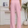 71onl2oU0rL.jpg Women Suit Pants Wide Leg Pants High Elastic Waisted in The Back Business Work Trousers Long Straight