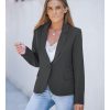 71p1gcTrTL.jpg Womens Notched Lapel Pockets Button Work Office Blazer Jacket Suit