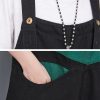71pPmwBPzaL.jpg Women Loose Vintage Streetwear Wide Leg Jumpsuits Denim Overalls Spliced Black Cartoon Printed Jumpsuits