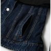 71rKS30ko-L.jpg Women Blazer Denim Patchwork Fake Two Blazers And Jackets Color Matching Asymmetry Suit Coats