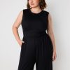 71sUknAo8rL.jpg Plus Size Jumpsuits For Curvy Women Crew Neck Sleeveless Elegant Wide Leg Jumpsuits Dressy Casual Summer Outfits