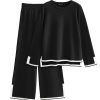 71syLnuPv6L.jpg Women's 2 Piece Knit Sweater Set Casual Long Sleeve Pullover Wide Leg Pants Sweatsuit Tracksuit Outfit