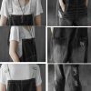 71tGoqhVuLL.jpg Women Casual Loose Cropped Denim Jumpsuits Rompers Jeans Overalls Distressed Ripped Fringed/Pockets P49