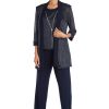71uDlqSUy2L.jpg Women's Plus Size Two Piece Metalic Rib Pant Set Missy