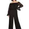 71vpFehiQQL.jpg Womens Lace and Crepe Jumpsuit