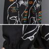 71xvdgvGMnL.jpg Women Loose Vintage Streetwear Wide Leg Jumpsuits Denim Overalls Spliced Black Cartoon Printed Jumpsuits