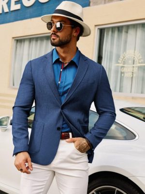 Men's Casual Blazer Suit Jackets 2 Button Lightweight Sport Coats