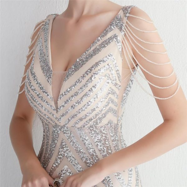 71zgZ34h-qL.jpg Womens Elegant Banquet Evening Gown Fashionable Slim Formal Party Maxi Dresses