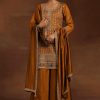 813ISmxe-HL.jpg Women's Silk Blend Embroidery Anarkali Kurta Pant Set with Dupatta Salwar Suit Set for Women