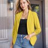81616UpkhUL.jpg Lightweight Open Front Cardigan Classic Ruched Sleeve Work Office Blazer Suit Jackets