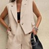 818YnjVUKRL.jpg 2 Piece Sets for Women Summer Outfits Business Casual Vest and Shorts Set Lightweight Sleeveless Matching Clothes