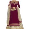 81DOEnaIshL.jpg Women's Georgette Net Embroidery Salwar Suit Set Kurta Lehenga with Dupatta