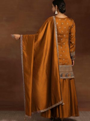 81GPz0tb-DL.jpg Women's Silk Blend Embroidery Anarkali Kurta Pant Set with Dupatta Salwar Suit Set for Women