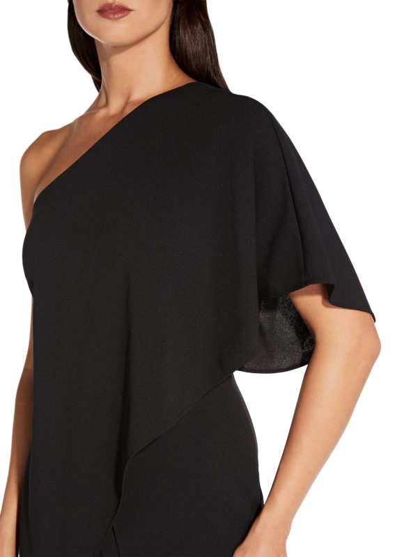 81JbIaydP4L.jpg Women's Size One Shoulder Crepe Melania Jumpsuit Plus