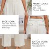 81MusZOSM7L.jpg Women Suit Pants Wide Leg Pants High Elastic Waisted in The Back Business Work Trousers Long Straight