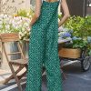 81Pbhap6OgL.jpg Women's Summer Jumpsuits Boho Wide Leg Overalls Casual Floral Print Rompers Beach Outfits with Pockets