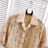 81Qwc8x6XL.jpg Women’S Embroidered Lace Jacket with Pleated Skirt Set Summer Holiday Wear Hollow Out Design Two Piece Outfit