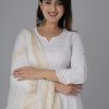 81afSb4rBL.jpg Chikankari Cotton Anarkali Indian Kurti For Women Summer Dress Kurta Pant With Dupatta Set Pakistani Kurta