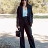 81bnBRDGK9L.jpg 2 Piece Outfits for Women Dressy Blazer Jackets High Waisted Straight Leg Pants Suits Set Business Casual Office