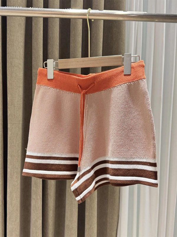 81jIjxcUYBL.jpg Women's Cotton Casual Set - Colorblock Knit Polo & Shorts