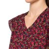 81mPGJeX9L.jpg womens Cap Sleeve Smocked Peplum Blouse