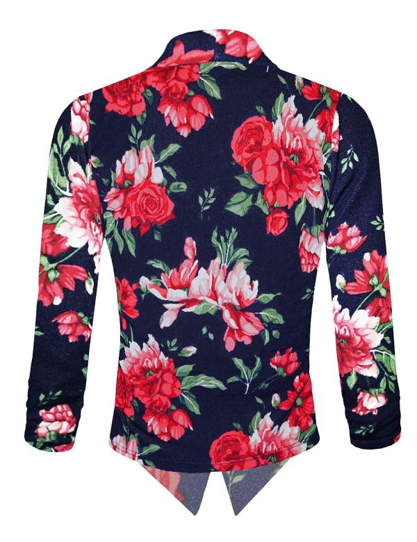 81nyxRnxJL.jpg Women's Casual Work Office Blazer Jacket Open Front Shawl with 3/4 Scrunch Sleeves