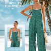 81qDNWM3RPL.jpg Women's Summer Jumpsuits Boho Wide Leg Overalls Casual Floral Print Rompers Beach Outfits with Pockets