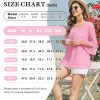 81s3XnKtALL.jpg Women's Ruffle 3/4 Sleeve Elegant Dressy Blouses Crew Neck Double Layers Mesh Tunic Tops