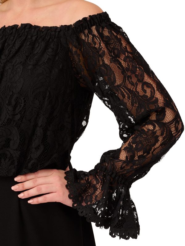 911h3rFbsXL.jpg Womens Lace and Crepe Jumpsuit